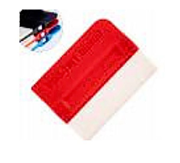 Square scraper red with magnet and felt / MO-143RCE